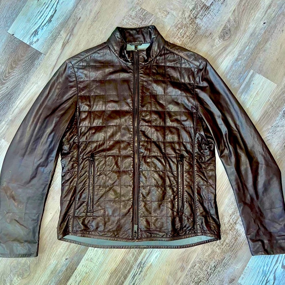 Canali quilted lambskin jacket